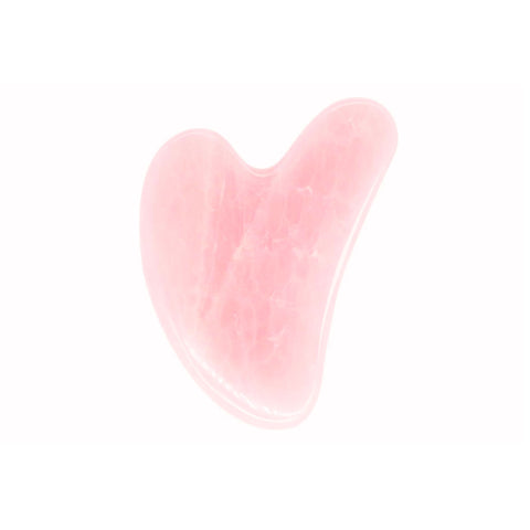 Gua Sha Cuarzo Rosa Forma Corazón